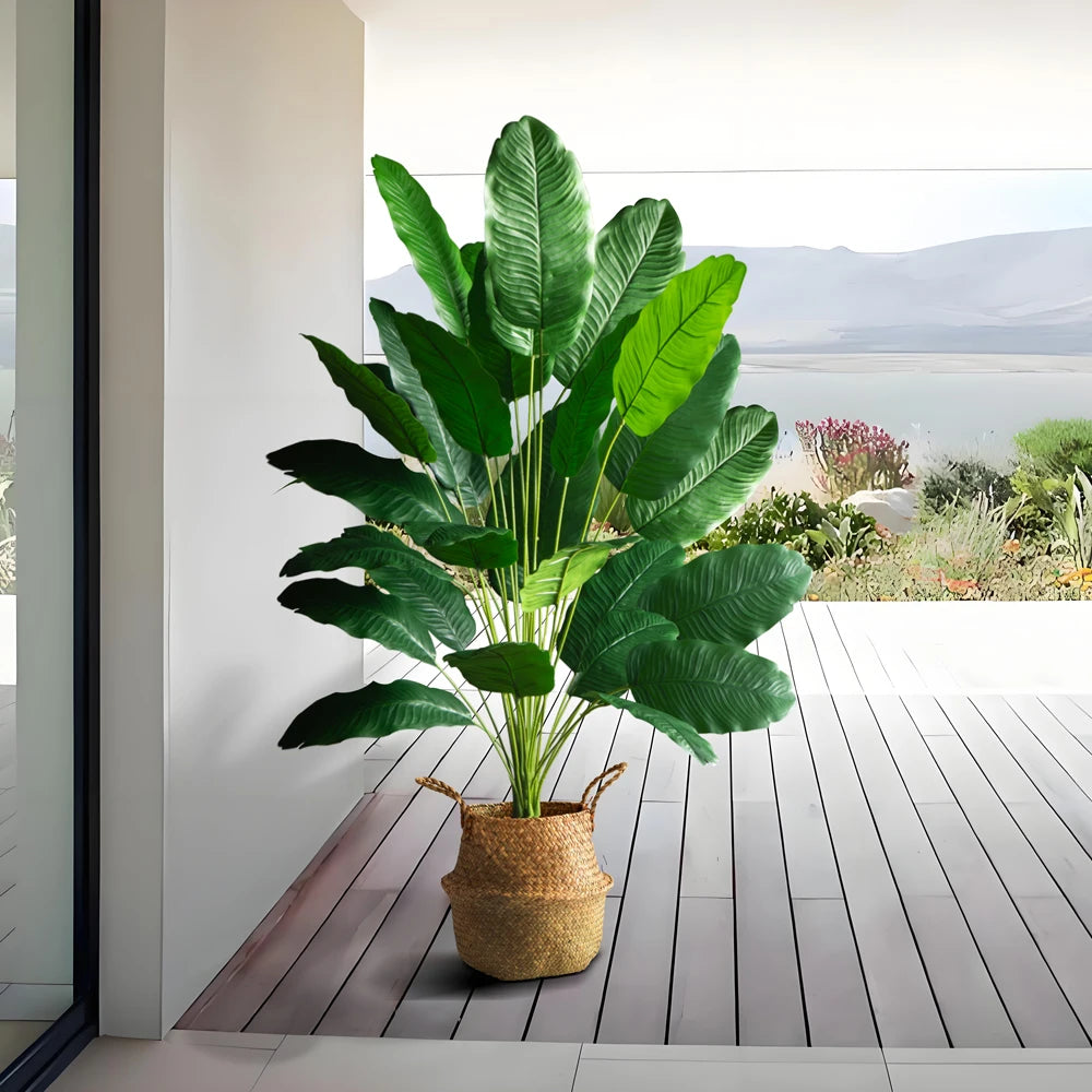 Árbol Artificial Tropical Grande – Planta Decorativa Moderna para Sala, Oficina y Hogar