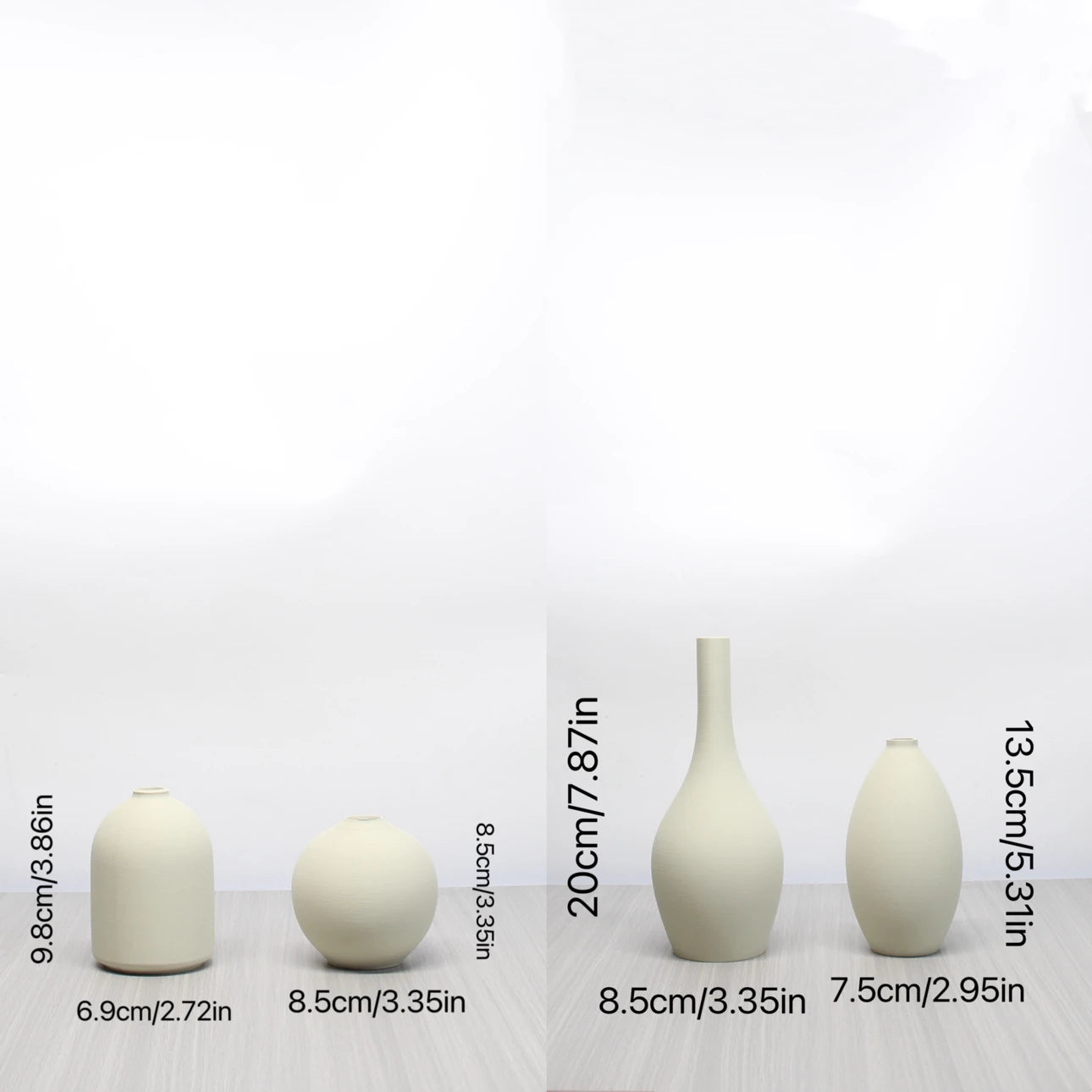 Set de 4 Jarrones Minimalistas Decorativos- Diseño Elegante para el Hogar