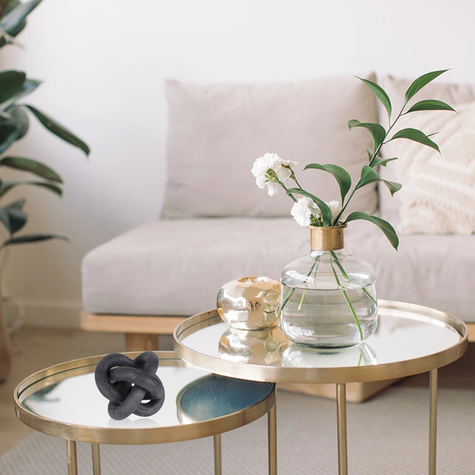 Escultura Nudo Moderna – Decoración Minimalista