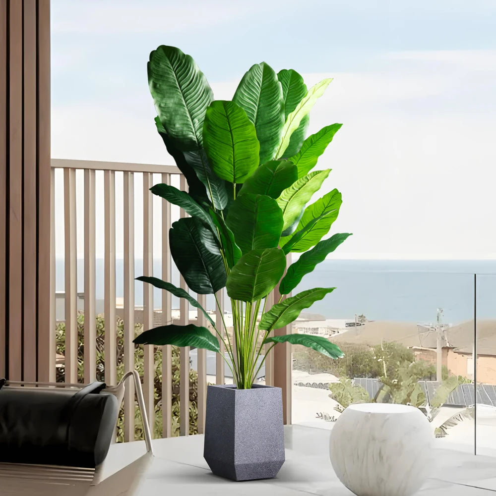 Árbol Artificial Tropical Grande – Planta Decorativa Moderna para Sala, Oficina y Hogar