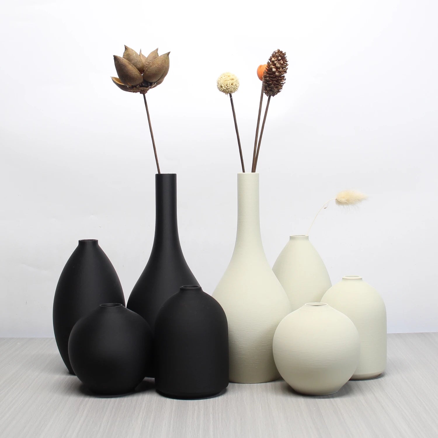 Set de 4 Jarrones Minimalistas Decorativos- Diseño Elegante para el Hogar