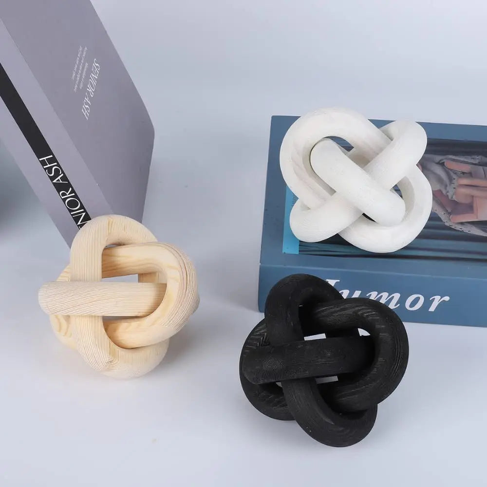 Escultura Nudo Moderna – Decoración Minimalista