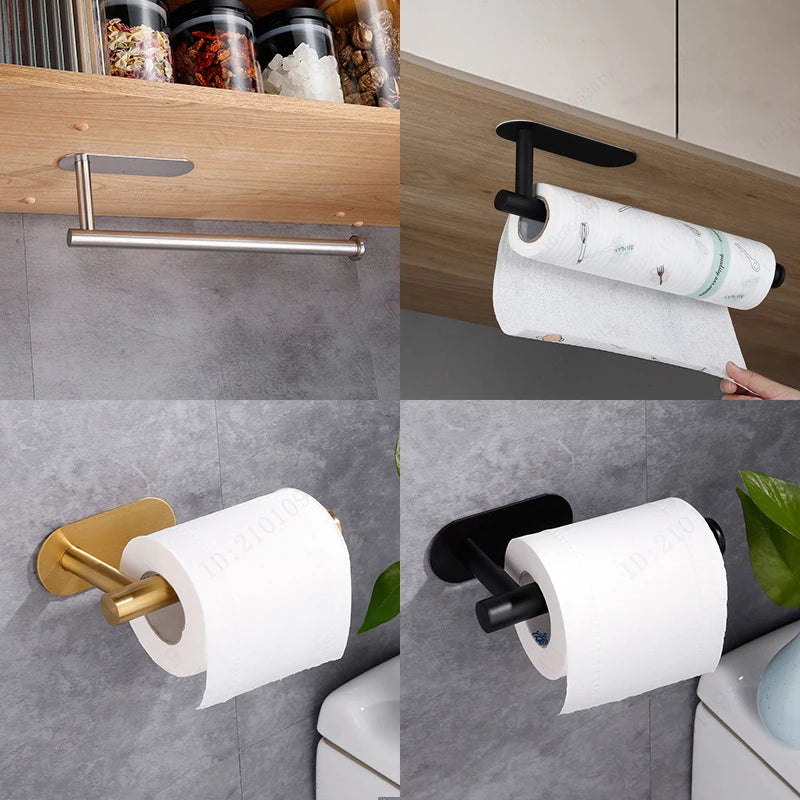 Soporte de Papel Higiénico Moderno – Diseño Minimalista de Acero Inoxidable